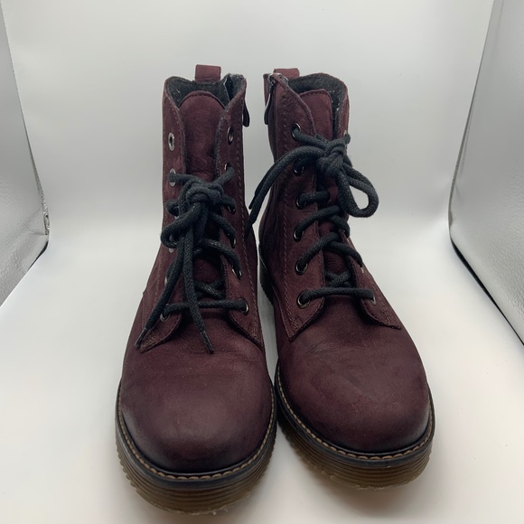 V-Italia La Farfalla Water Resistant Plum Royal Nubuck Leather Size 8 - Picture 2 of 16